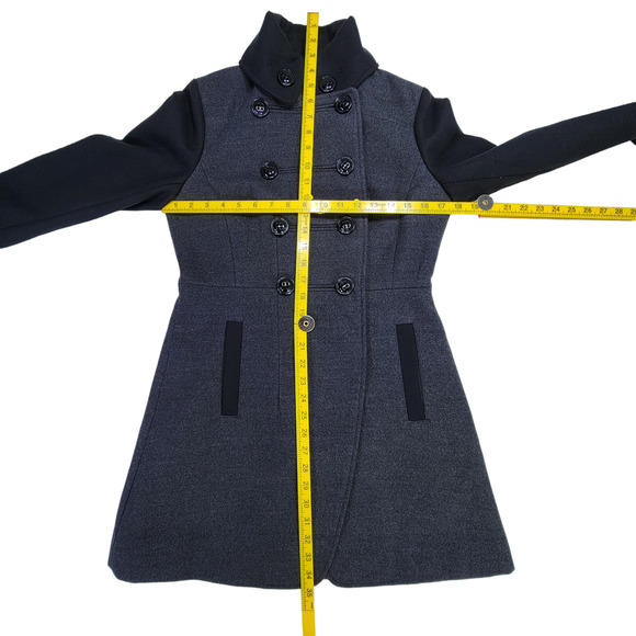 ((New)) American Rag Double-Breasted Peacoat - Charcoal Gray, Size S - Picture 6 of 7